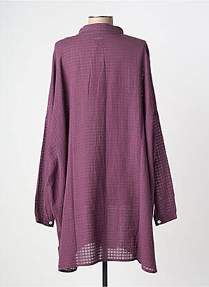 Robe mi-longue manches longues manches longues violet DROLATIC femme