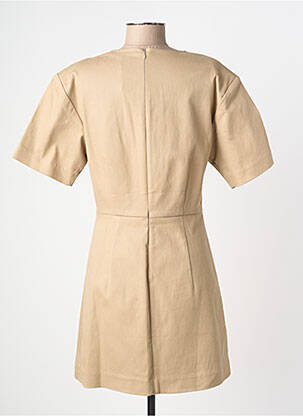 Robe mi-longue manches longues manches longues beige SECOND FEMALE femme