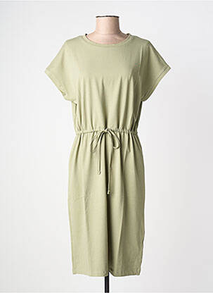 Robe mi-longue manches courtes manches courtes vert B.YOUNG femme
