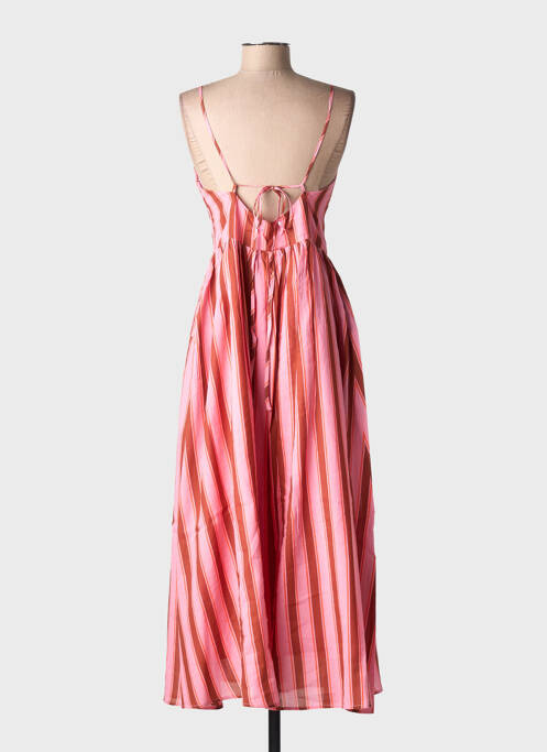Robe longue imprimé fantaisie fines bretelles rouge SUNCOO femme