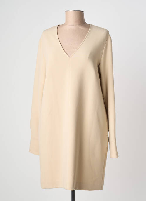 Robe courte manches longues manches longues beige OTTOD'AME femme
