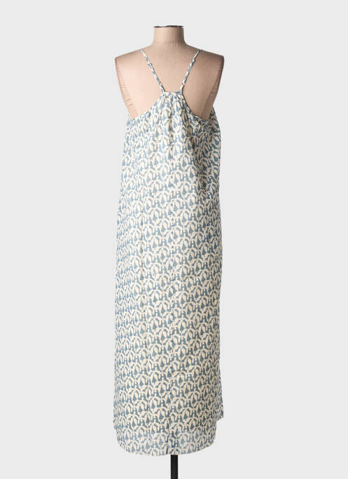 Robe longue imprimé fantaisie fines bretelles bleu OTTOD'AME femme