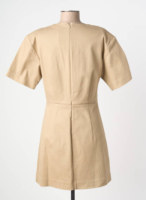 Robe mi-longue manches longues manches longues beige SECOND FEMALE femme
