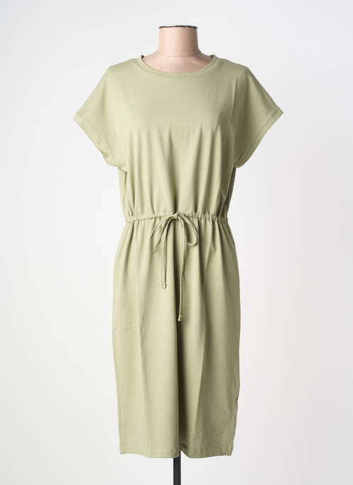 Robe mi-longue manches courtes manches courtes vert B.YOUNG femme