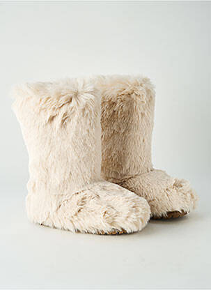 Bottes bout rond talon plat jusqu'à 3cm beige OYSHO femme