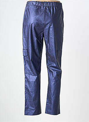 Pantalon droit taille élastique taille normale bleu EMA BLUE'S femme