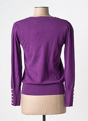 Pull coupe cintrée manches longues violet LA PETITE ETOILE femme