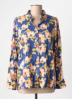 Chemisier imprimé fleurs manches longues bleu LA PETITE ETOILE femme