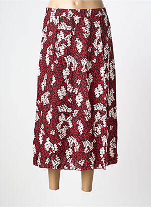 Jupe longue coupe fluide rouge GRACE & MILA femme