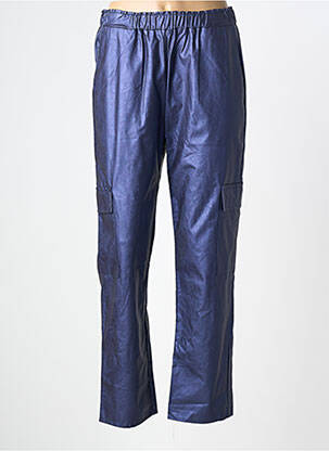 Pantalon droit taille élastique taille normale bleu EMABLUES femme