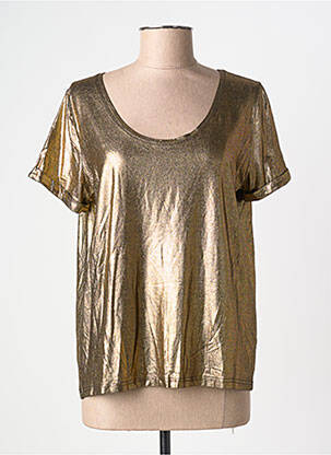 T-shirt coupe droite manches courtes or LA PETITE ETOILE femme