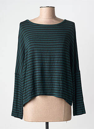 T-shirt coupe droite manches longues vert PAKO LITTO femme