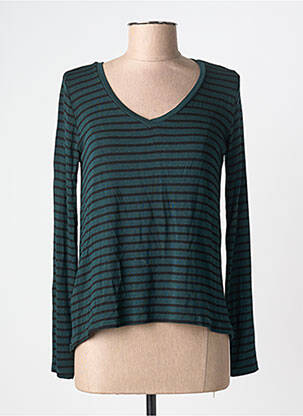 T-shirt coupe droite manches longues vert PAKO LITTO femme