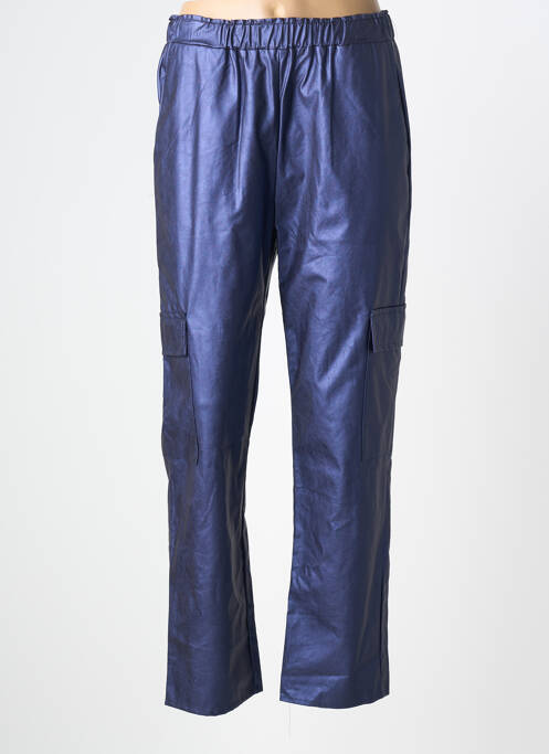 Pantalon droit taille élastique taille normale bleu EMA BLUE'S femme