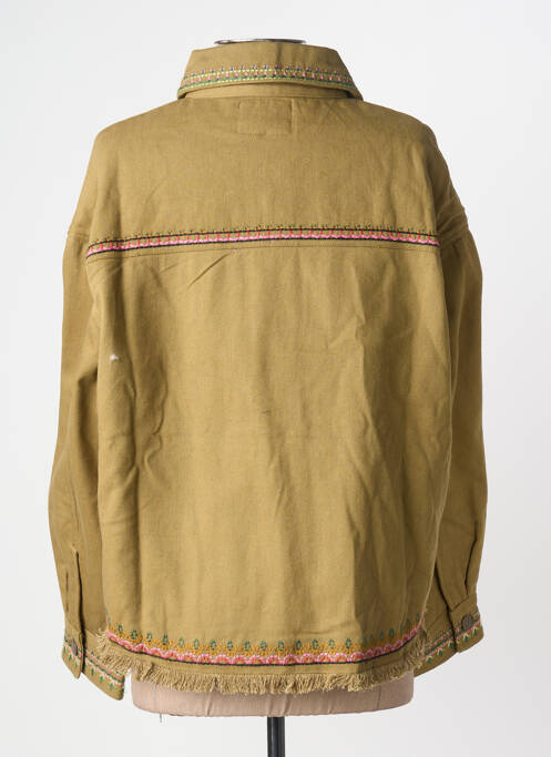 Veste casual coupe droite vert STUDIO PARISIEN femme