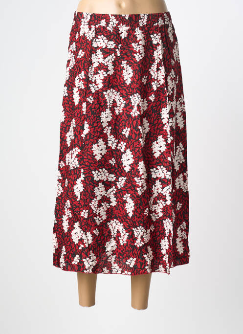 Jupe longue coupe fluide rouge GRACE & MILA femme