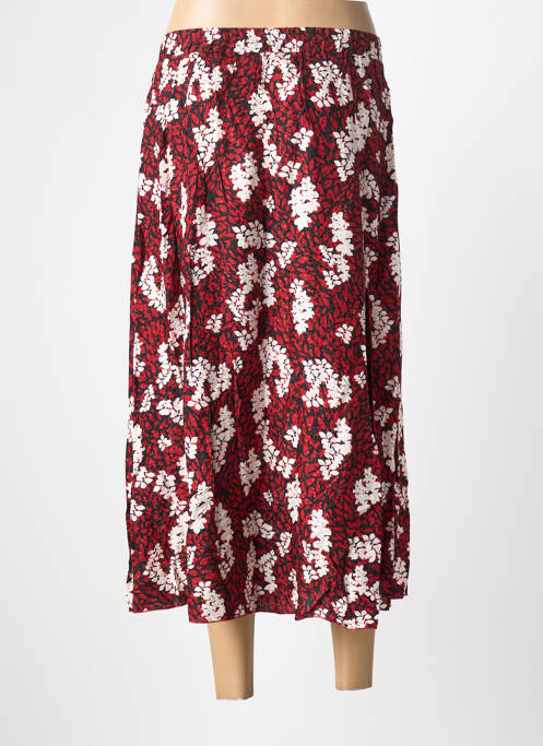 Jupe longue coupe fluide rouge GRACE & MILA femme