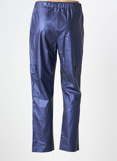 Pantalon droit taille élastique taille normale bleu EMABLUES femme