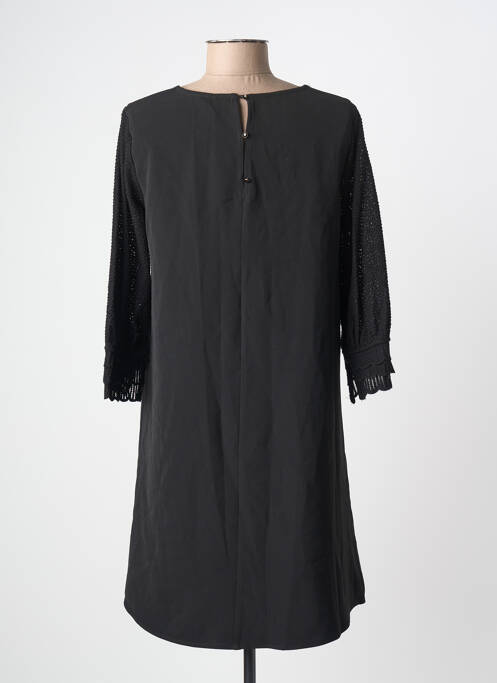 Robe courte manches 3/4 manches 3/4 noir GRACE & MILA femme