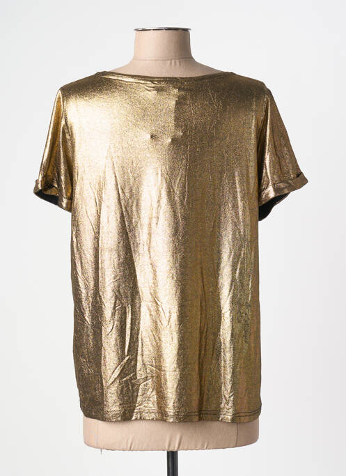T-shirt coupe droite manches courtes or LA PETITE ETOILE femme