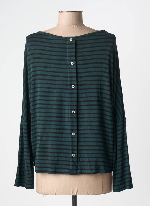 T-shirt coupe droite manches longues vert PAKO LITTO femme