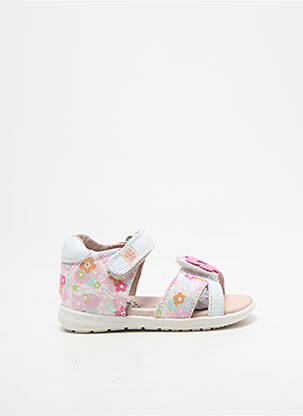 Sandales/nu pieds fermeture scratch bout ouvert rose GARVALIN fille