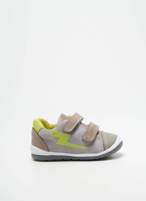 Baskets fermeture scratch bout rond gris GARVALIN garcon
