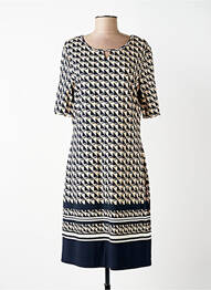 Robe mi-longue imprimé fantaisie manches courtes bleu BETTY BARCLAY femme