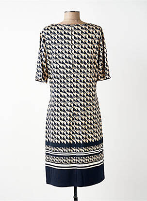 Robe mi-longue imprimé fantaisie manches courtes bleu BETTY BARCLAY femme