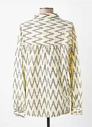 Chemisier imprimé fantaisie manches longues beige MKT STUDIO femme