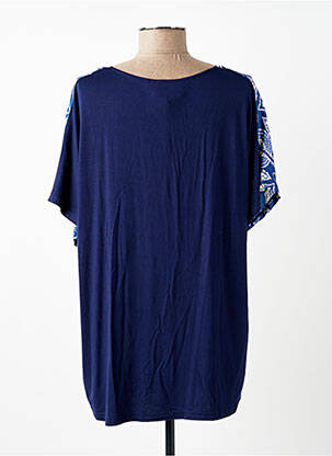 Top imprimé fantaisie manches courtes bleu MARINA V femme