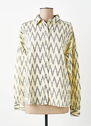 Chemisier imprimé fantaisie manches longues beige MKT STUDIO femme