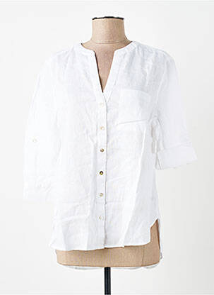 Chemisier coupe cintrée manches 3/4 blanc S.OLIVER femme