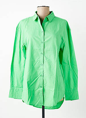 Chemisier coupe droite manches longues vert GARCIA femme