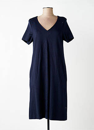 Robe mi-longue manches courtes manches courtes bleu VERA MONT femme