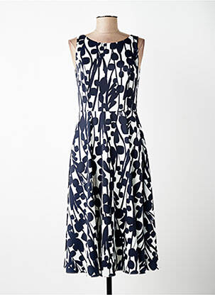 Robe mi-longue imprimé fantaisie sans manche bleu VERA MONT femme