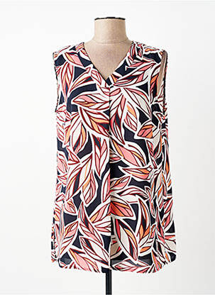 Top imprimé fantaisie sans manche blanc BETTY BARCLAY femme
