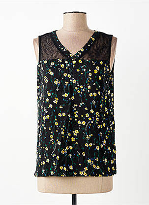 Top imprimé fantaisie sans manche noir STREET ONE femme
