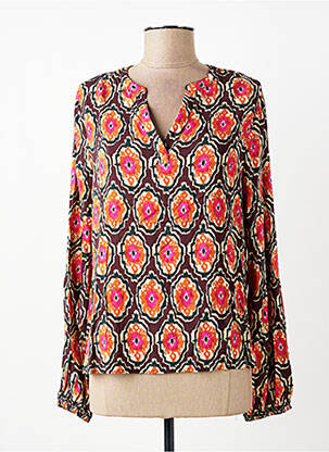 T-shirt imprimé fantaisie manches longues violet SIGNE NATURE femme