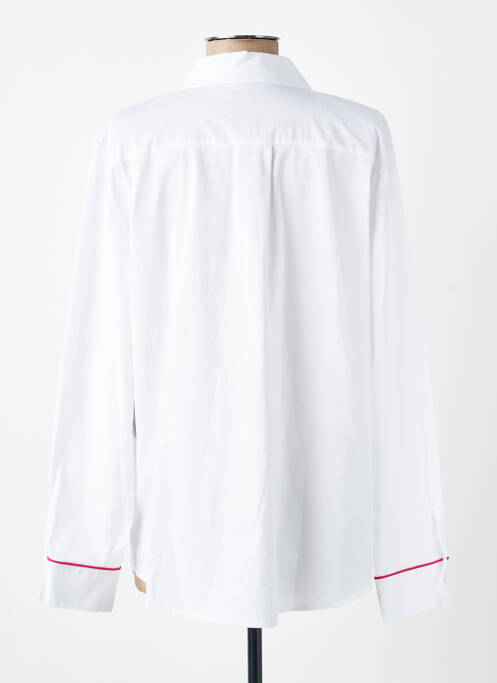 Blouse poignets boutonnés avec fente manches longues blanc BETTY BARCLAY femme