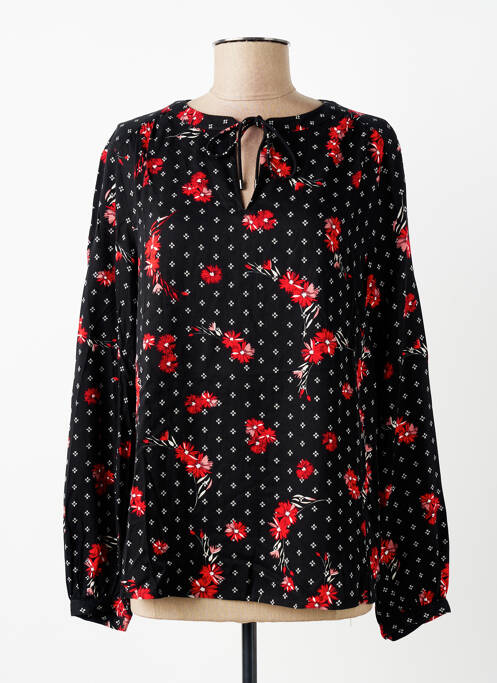 Blouse tissage popeline manches longues noir S.OLIVER femme