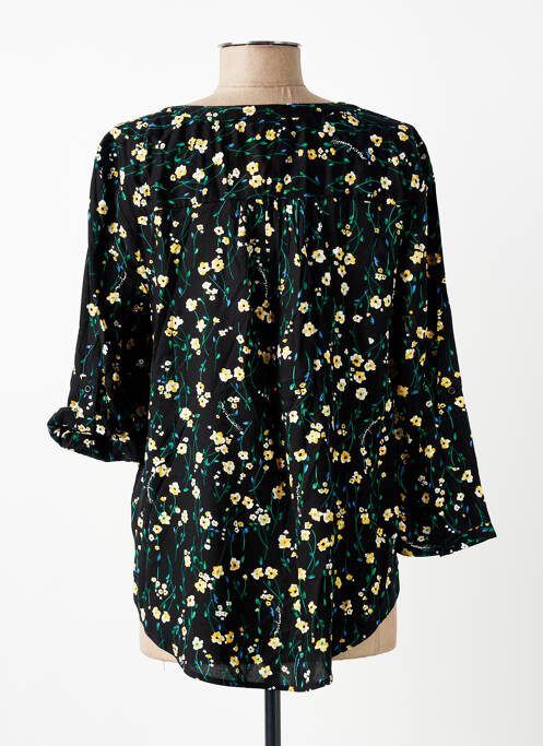 Blouse tissage popeline manches longues noir STREET ONE femme