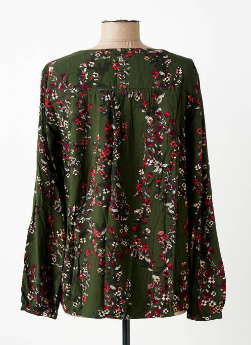 Blouse tissage popeline manches longues vert S.OLIVER femme