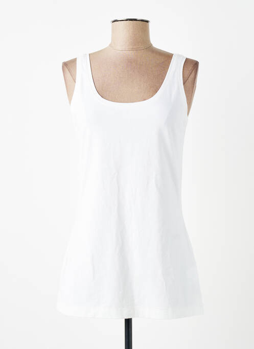 Débardeur stretch sans manche blanc SANDWICH femme
