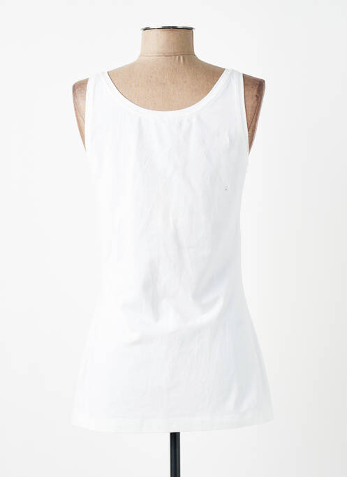Débardeur stretch sans manche blanc SANDWICH femme