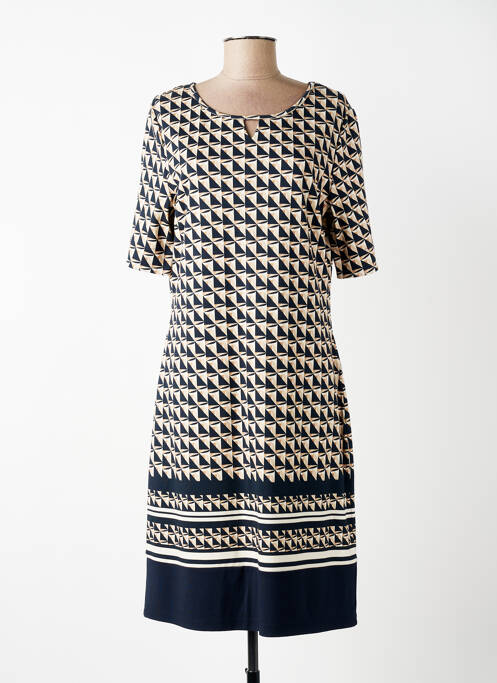 Robe mi-longue imprimé fantaisie manches courtes bleu BETTY BARCLAY femme
