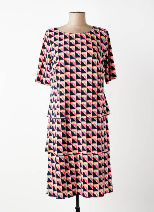 Robe mi-longue imprimé fantaisie manches courtes bleu BETTY BARCLAY femme