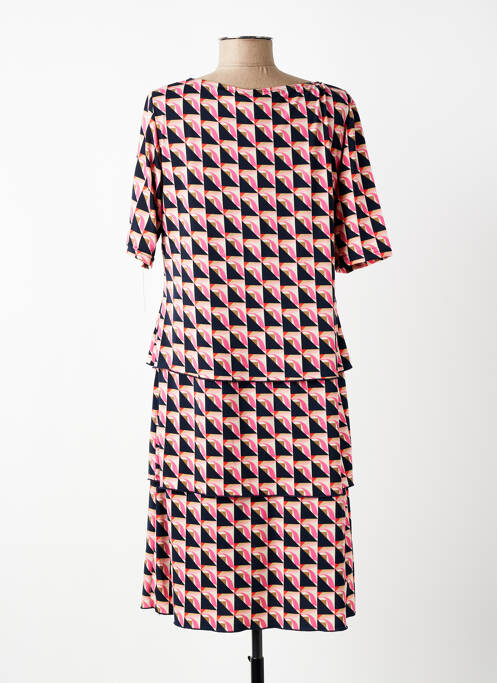 Robe mi-longue imprimé fantaisie manches courtes bleu BETTY BARCLAY femme