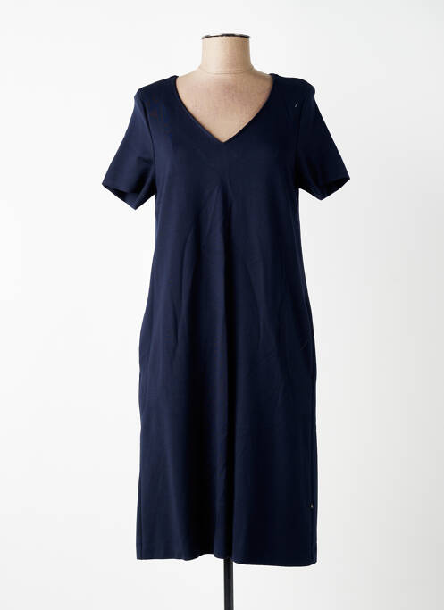 Robe mi-longue manches courtes manches courtes bleu VERA MONT femme