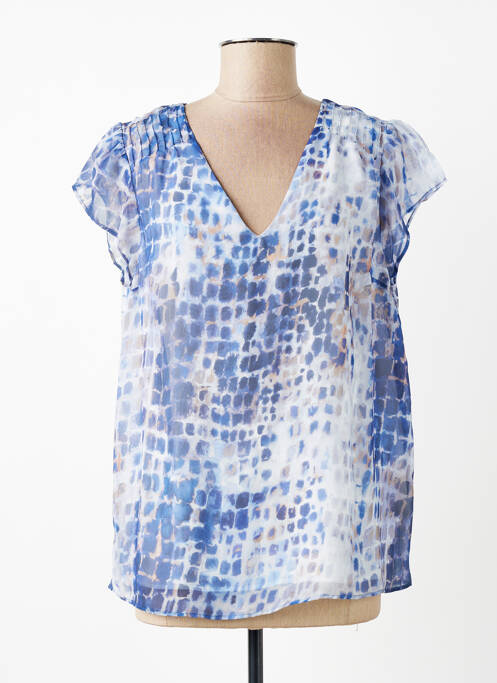 Top imprimé fantaisie manches courtes bleu SUD EXPRESS femme